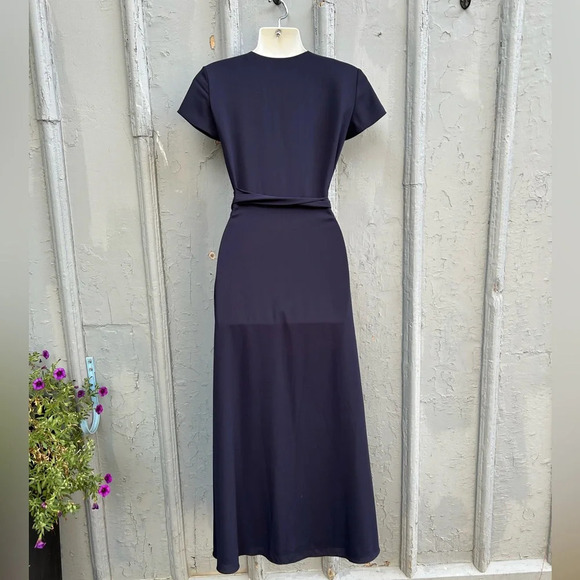 Aritzia Slit Wrap Navy Dress, size XXS - Picture 9 of 12